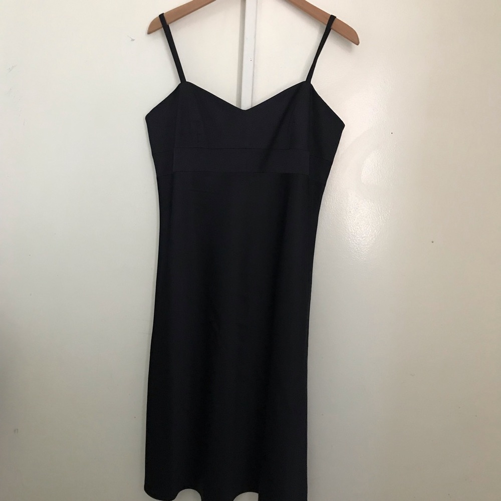 Banana Republic Y2K Romantic black Midi Dress